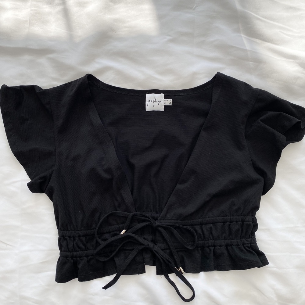 PRINCESS POLLY Jamison Reid Crop Top in Black - Picture 5 of 7